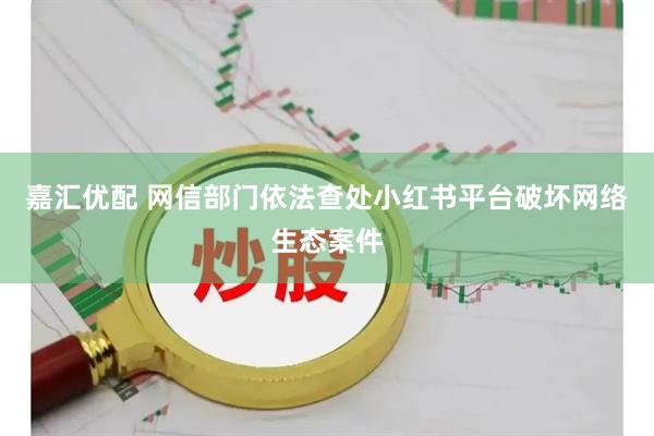 嘉汇优配 网信部门依法查处小红书平台破坏网络生态案件